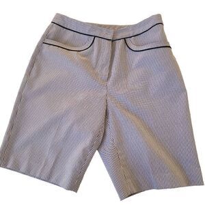 EP Pro Womens Navy and White Striped Golf Bermuda Shorts Size 4